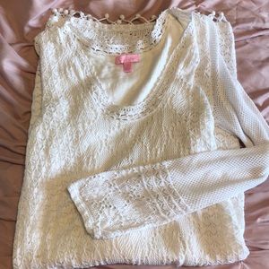 Lily Pulitzer White Long-sleeve Dress